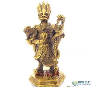 风水灵韵 开光纯铜6寸龙王摆件的居家艺术